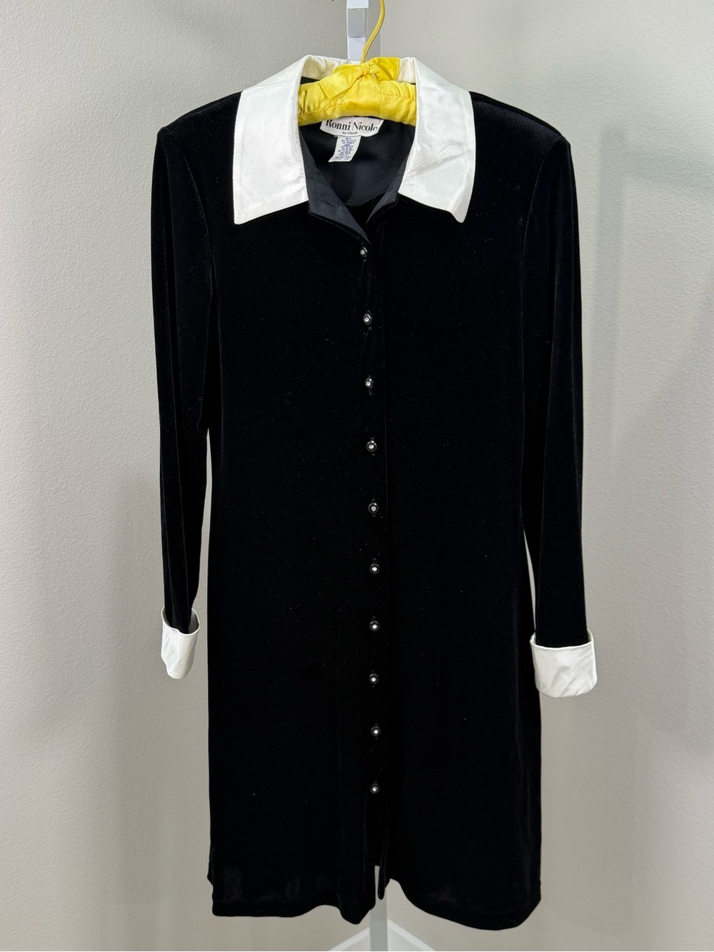 Vintage 90s Ronni Nicole by Ouida - Black Velvet - Size 10